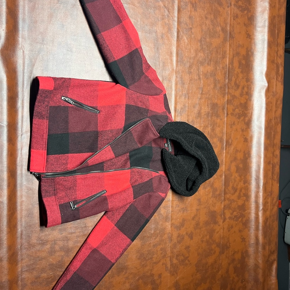 Rock & Republic Red and Black Bomber Jacket
